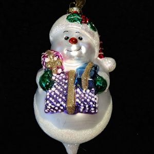 Vtg 'Old World Christmas' Snowman Glass Ornament